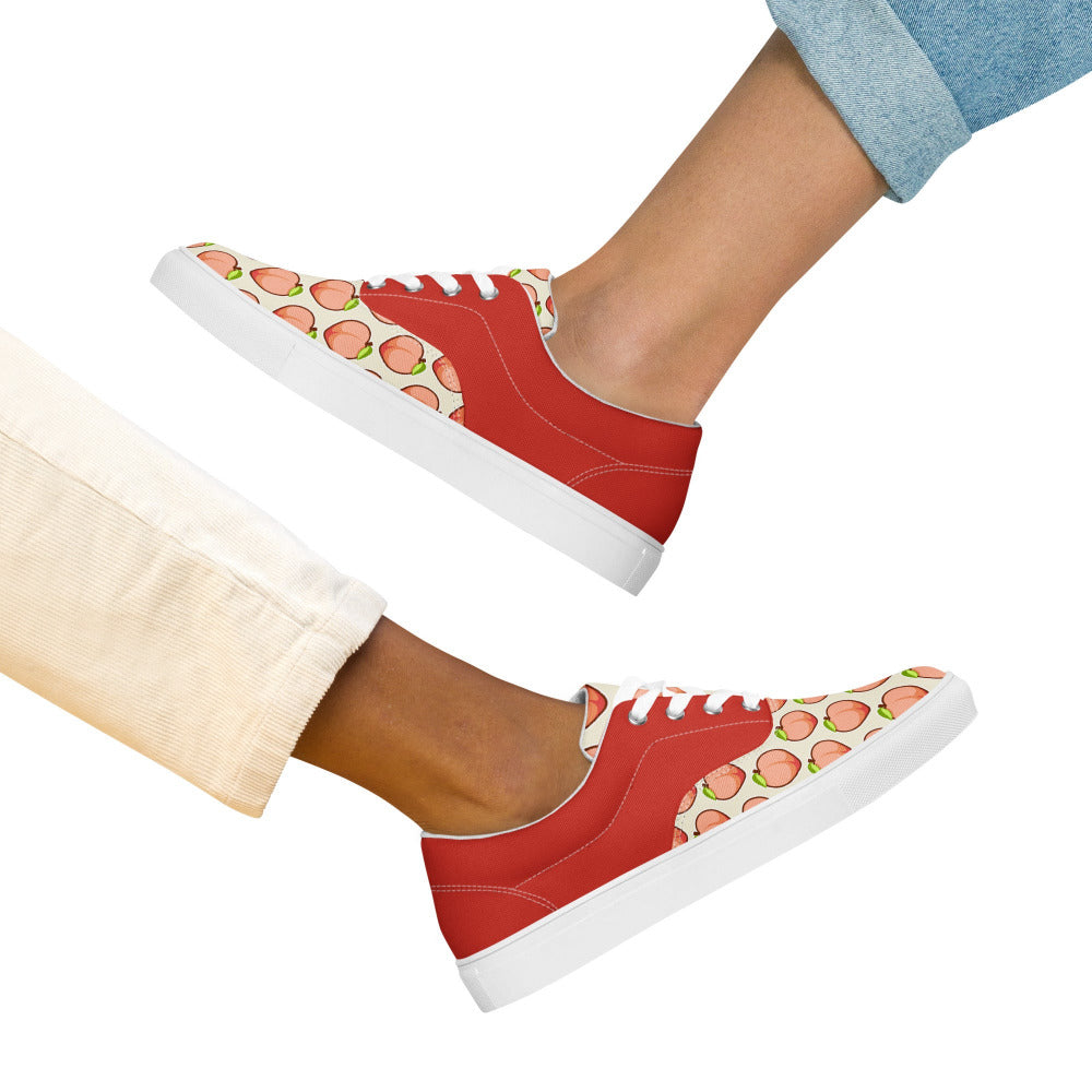 Spicy Peach Womens Canvas Sneakers - https://ascensionemporium.net